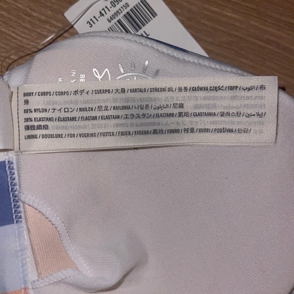 NWT (padded) Hollister Swim Colorful Striped Triangle Bikini (Top Only) - Picture 9 of 13